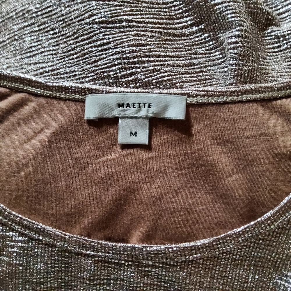 Glamorous Metallic Ruffle Sleeve Top - Picture 3 of 7